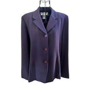 JONES NEW YORK Essentials Navy 3-Button Jacket With Hidden Pockets SZ 14